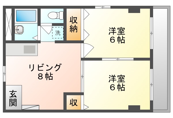 吉原山崎マンションの間取り