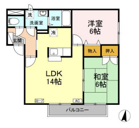 パークタウンナリタAの間取り