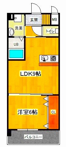 北九州市小倉北区大畠のマンションの間取り