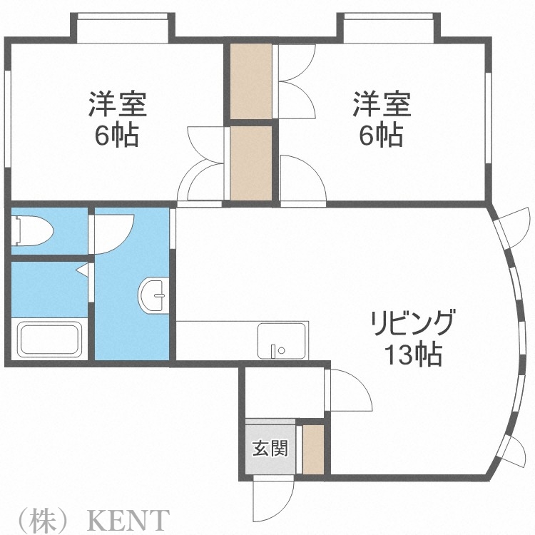 岩崎マンション西野２・３の間取り