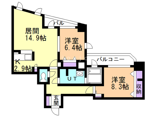 苫小牧市泉町のマンションの間取り