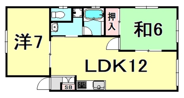 【尼崎市杭瀬本町のマンションの間取り】