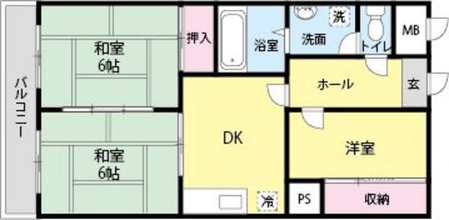 周船寺アラモードの間取り