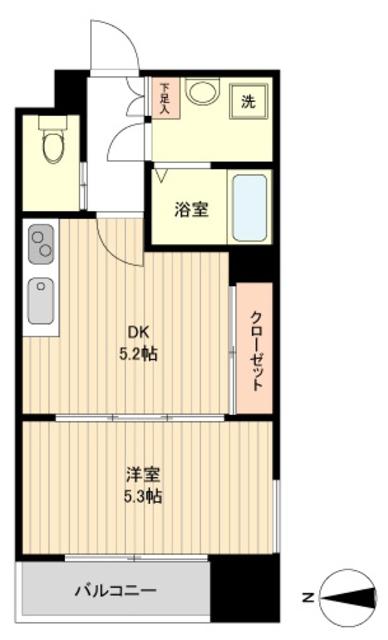 仙台市青葉区片平のマンションの間取り