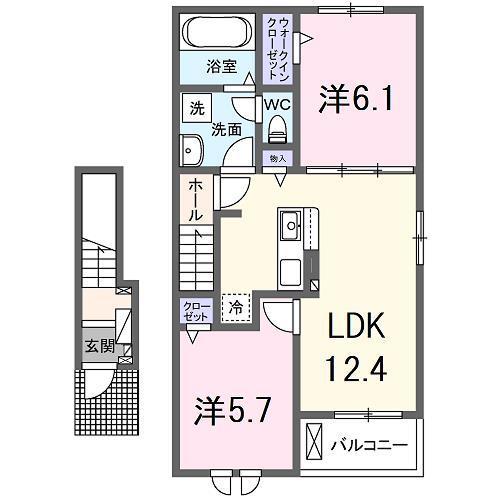 エスポワール下赤田の間取り