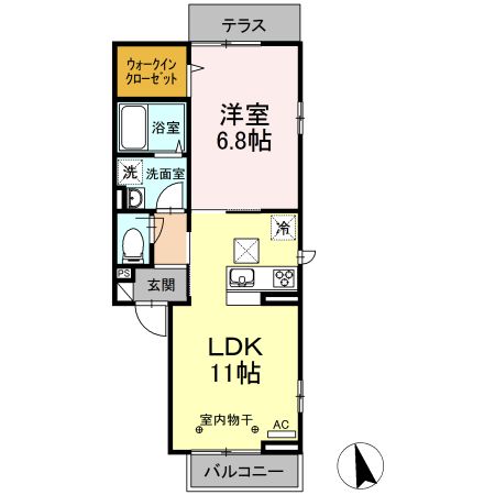 北区堀船のアパートの間取り