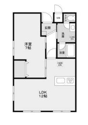 川崎市川崎区四谷上町のマンションの間取り