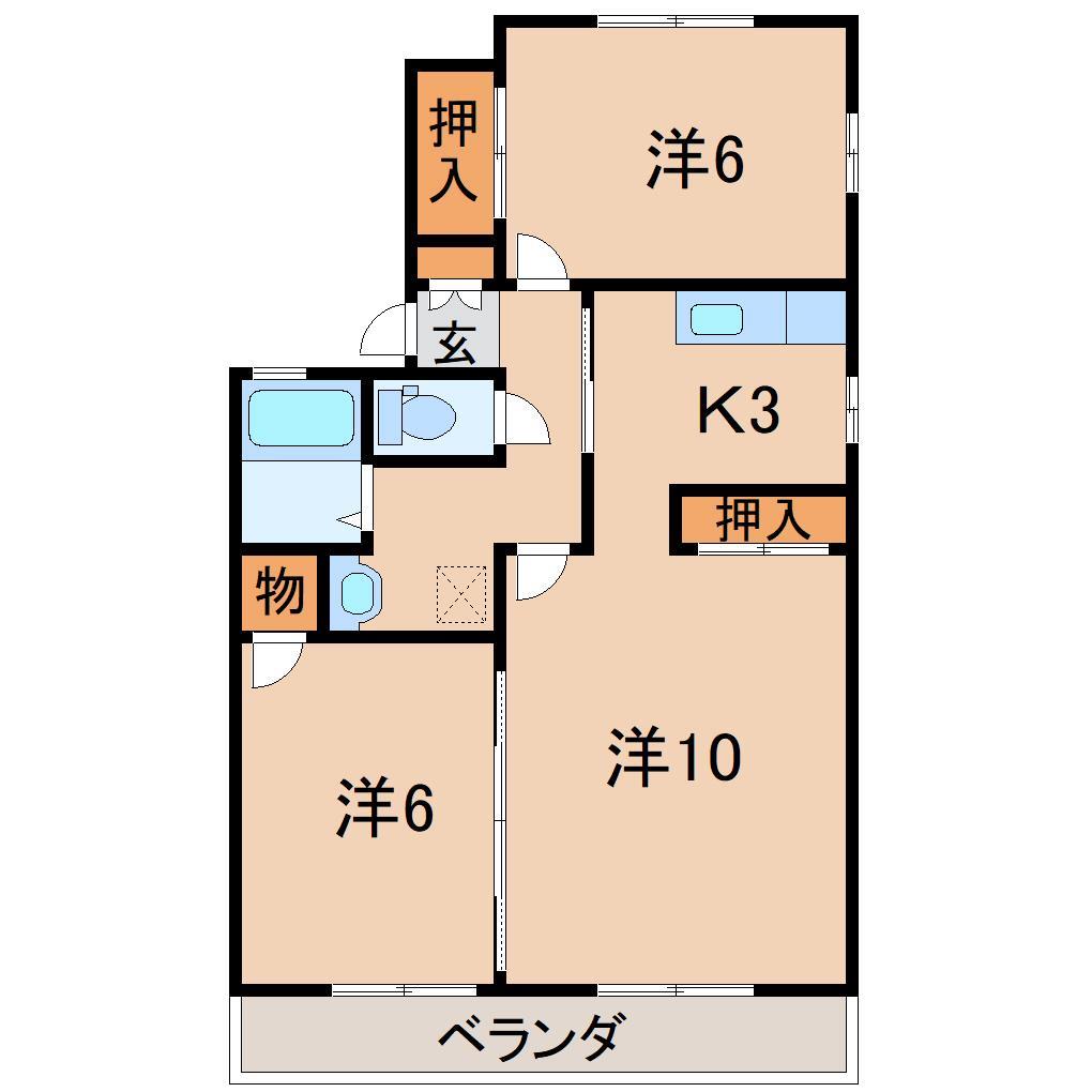 コージーハイツ川前の間取り