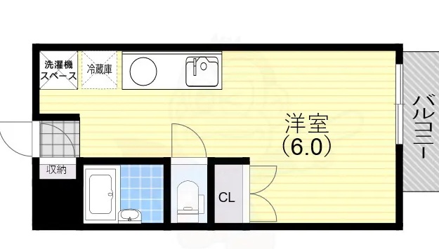 神戸市須磨区多井畑東町のアパートの間取り