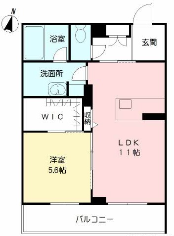 鹿児島市大竜町のマンションの間取り