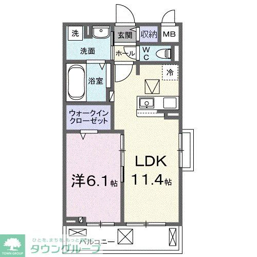 狭山市大字上奥富のアパートの間取り