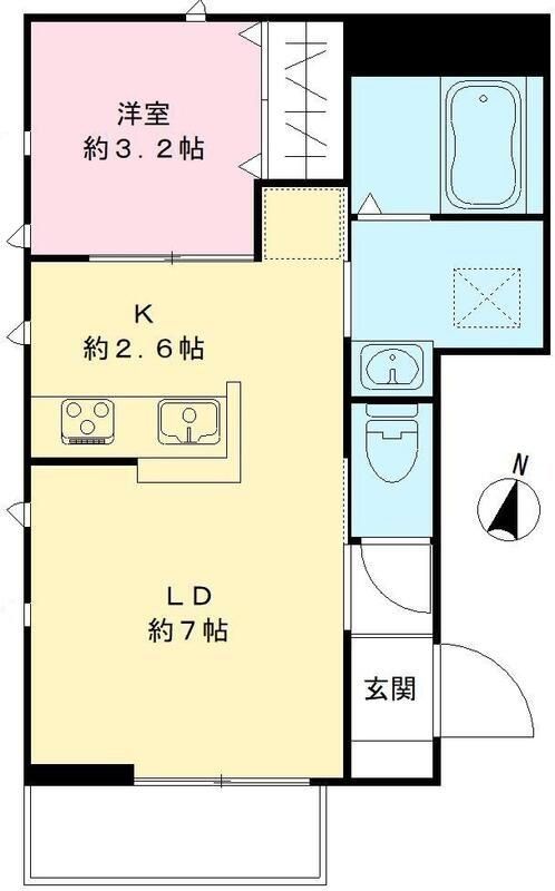 調布市小島町のアパートの間取り