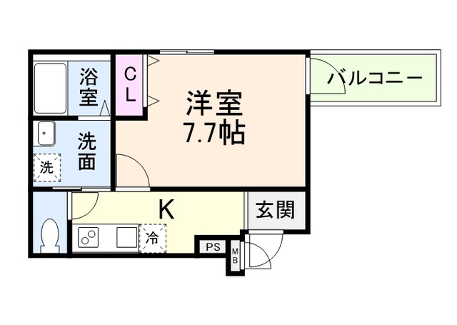 池田市満寿美町のアパートの間取り