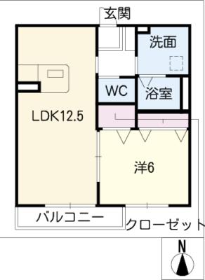 シャーメゾン陽だまりの丘　Ａの間取り