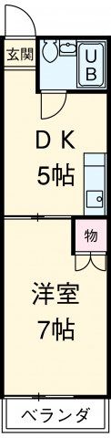 刈谷市井ケ谷町のアパートの間取り