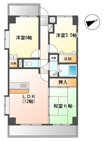 鹿児島市武のマンションの間取り