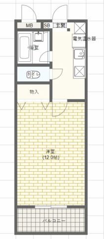 姫路市広畑区長町のマンションの間取り