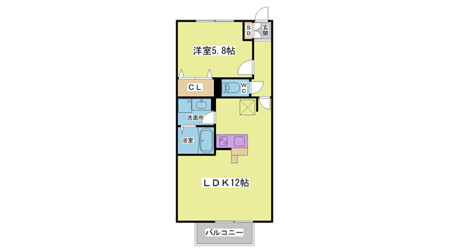 アンソレイエCの間取り