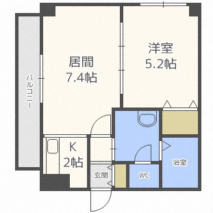 グランカーサ南11条の間取り