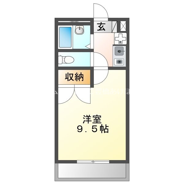 Ｐｉｎｅ　Ｗｅｌｌ駅前　A棟の間取り