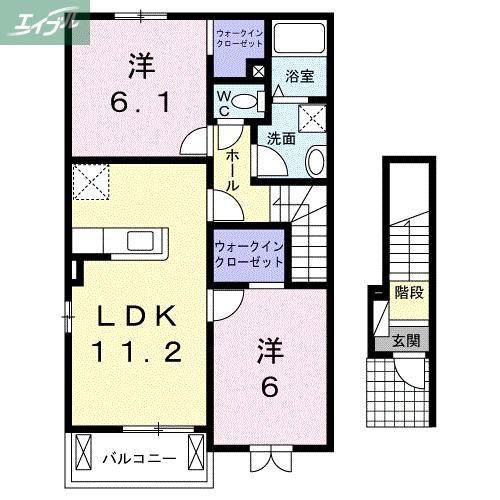 ラメールＢの間取り