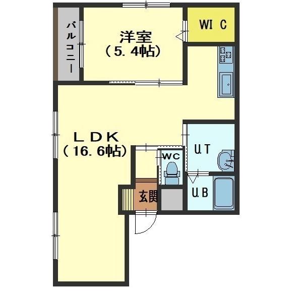 函館市日乃出町のマンションの間取り