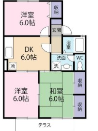 姫路市飾磨区今在家のアパートの間取り