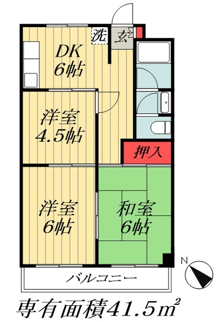 市川市幸のマンションの間取り