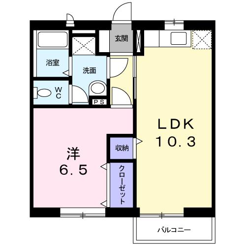 エンゼルハイツ城ノ内Aの間取り