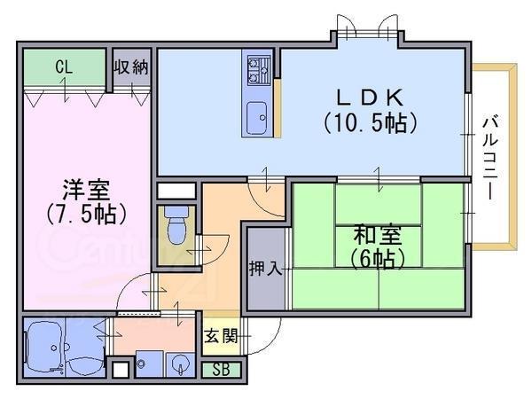 【ウィンディアコリーヌ　E棟の間取り】