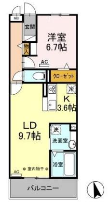 愛知県刈谷市大正町３（アパート）の賃貸物件の間取り