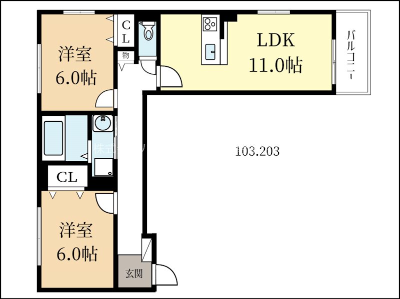 久世郡久御山町島田のアパートの間取り