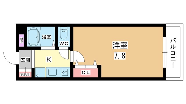 大阪モノレール本線 柴原阪大前駅 徒歩7分 3階建 築29年の間取り写真
