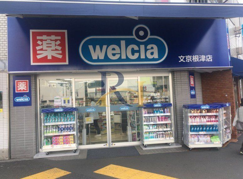 ドラックストア　ウエルシア文京根津店（ドラッグストア）まで580m