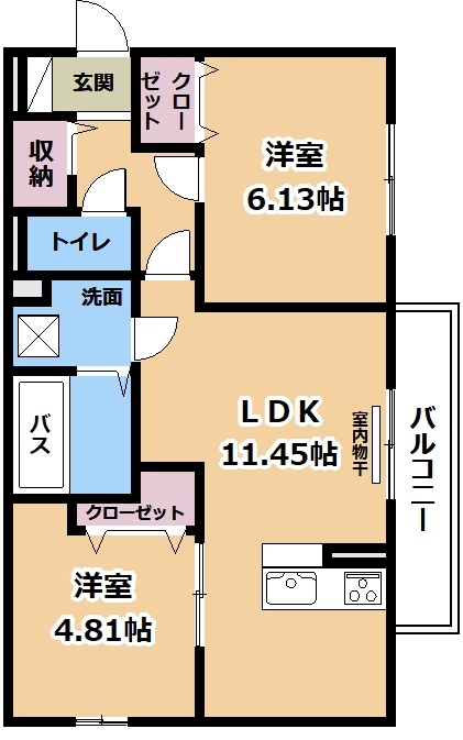 エスポワール瀬田の間取り写真