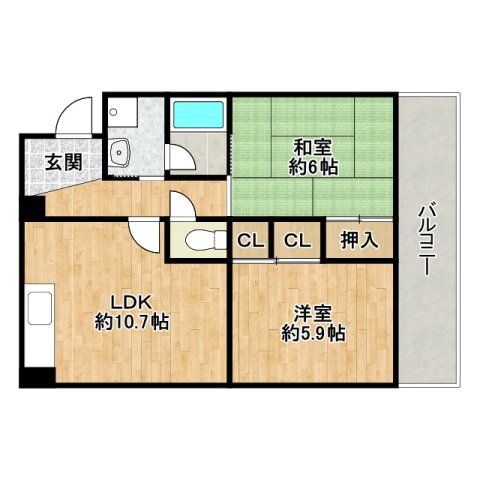 グレイシァス上町台の間取り写真