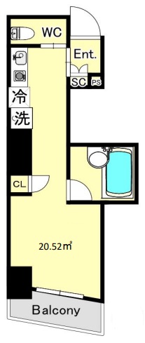 ＪＲ山手線 恵比寿駅 徒歩7分 7階建 築16年の間取り写真