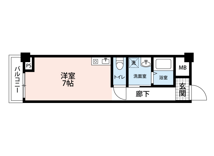 仙台市青葉区錦町のマンションの間取り