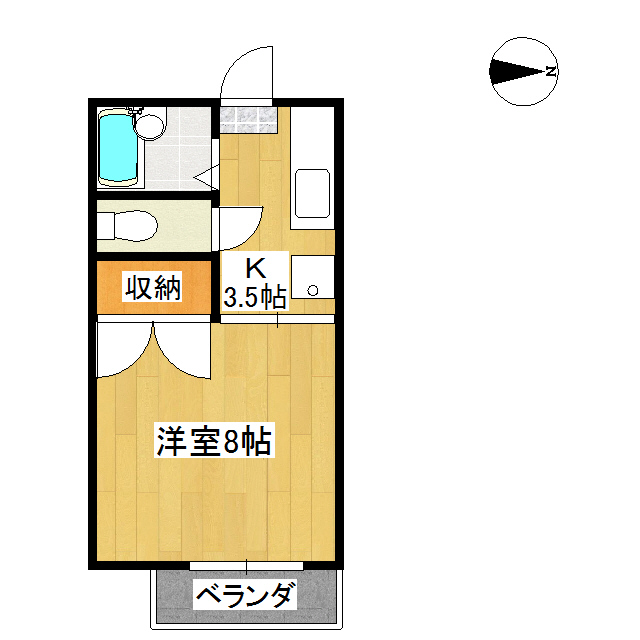 多治見市平井町のアパートの間取り