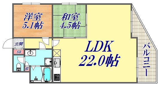 甲南サンシティーの間取り