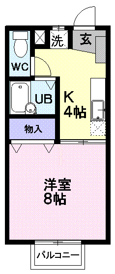 東根市大林のアパートの間取り