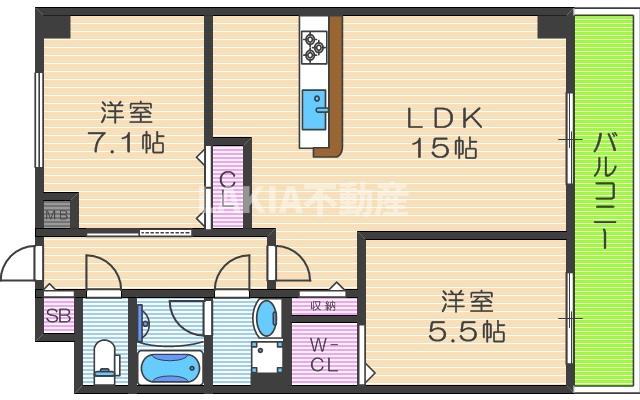 シャンピア国分町の間取り