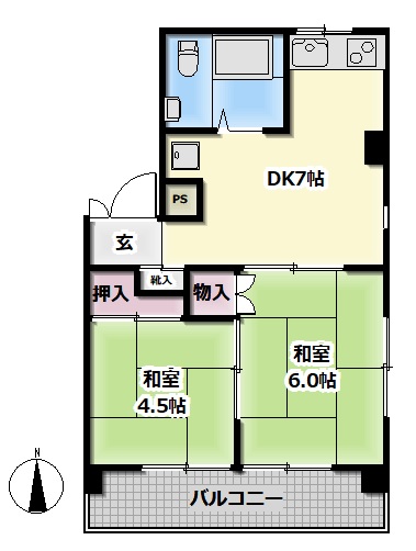 石原マンションの間取り