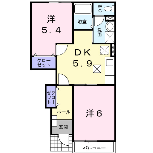 ウエストハイツIの間取り