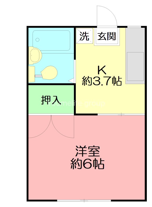 横浜市戸塚区下倉田町のアパートの間取り