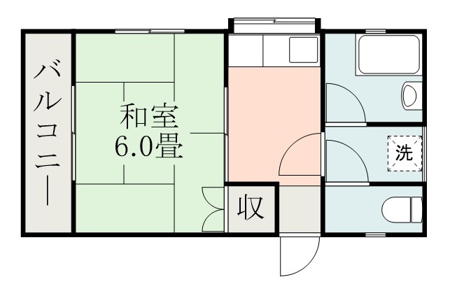 鹿児島市唐湊のアパートの間取り