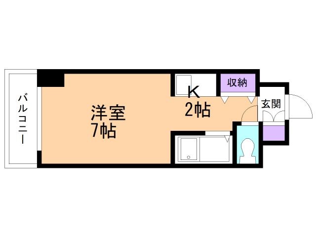 函館市大手町のマンションの間取り