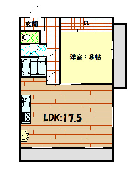 旭川市七条通のマンションの間取り