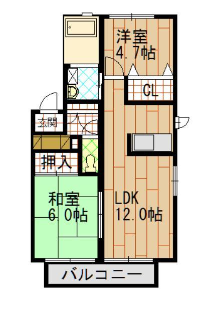 セフィラ福田町　六番館の間取り