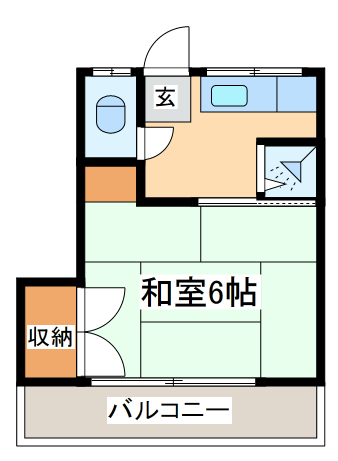 府中市小柳町のアパートの間取り